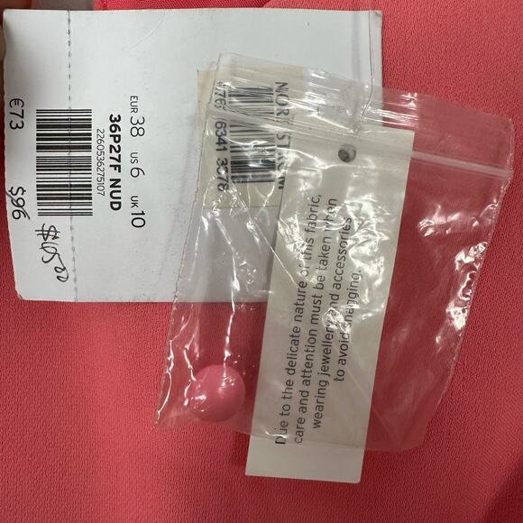 NWT Topshop Pink Sleeveless Romper Keyhole Back Black Lace Trim Sz 6 Boho Chic - Picture 12 of 14